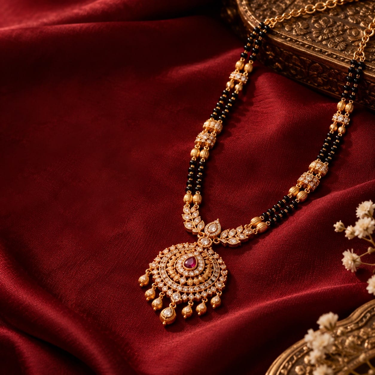 भवरिलाल जुगराज फुलफगर सराफ & ज्वेलर्स rose-gold bridal mangalsutra